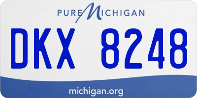 MI license plate DKX8248