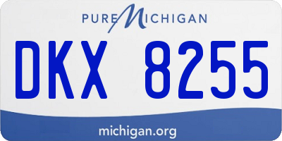 MI license plate DKX8255