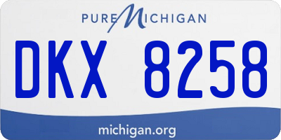 MI license plate DKX8258