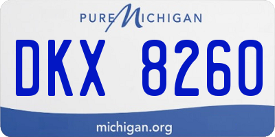 MI license plate DKX8260