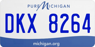 MI license plate DKX8264