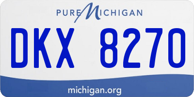 MI license plate DKX8270