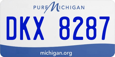 MI license plate DKX8287