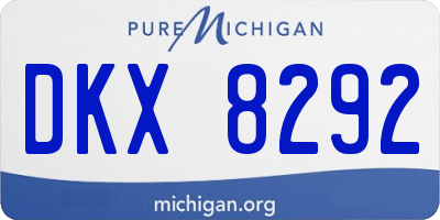 MI license plate DKX8292