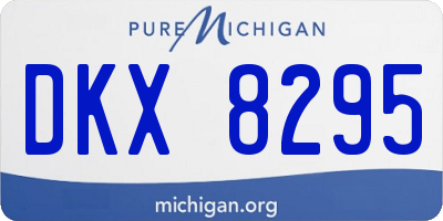 MI license plate DKX8295