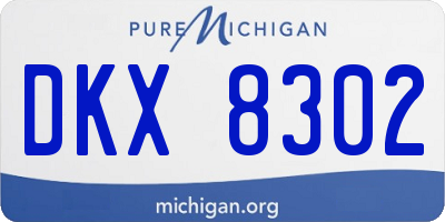 MI license plate DKX8302