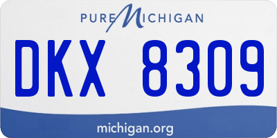 MI license plate DKX8309