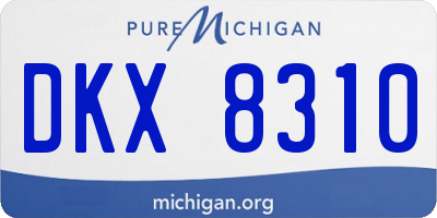 MI license plate DKX8310