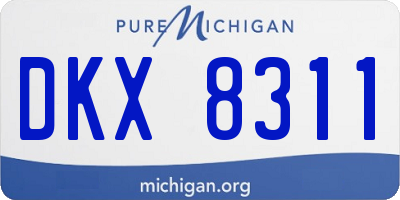 MI license plate DKX8311