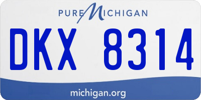 MI license plate DKX8314