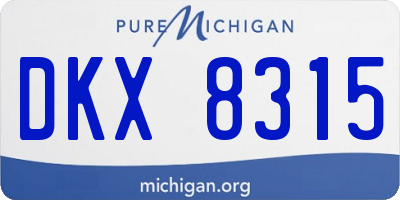 MI license plate DKX8315