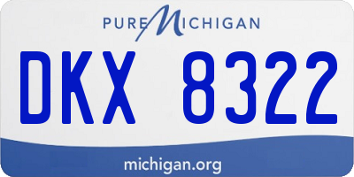 MI license plate DKX8322