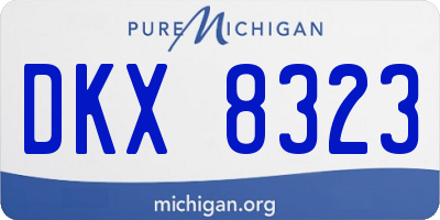 MI license plate DKX8323