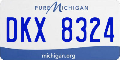 MI license plate DKX8324
