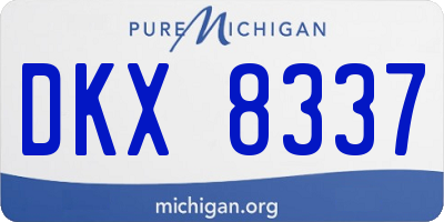 MI license plate DKX8337