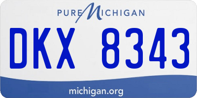 MI license plate DKX8343