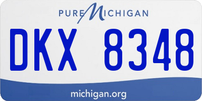 MI license plate DKX8348