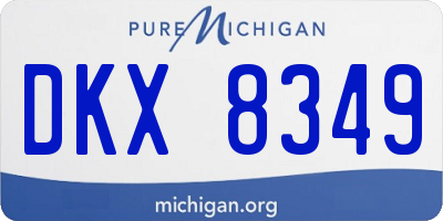 MI license plate DKX8349