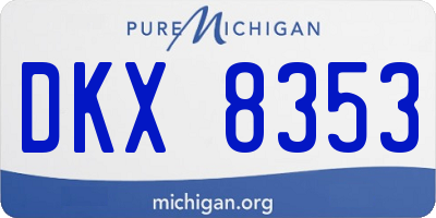 MI license plate DKX8353