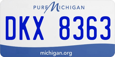 MI license plate DKX8363