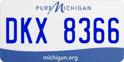 MI license plate DKX8366