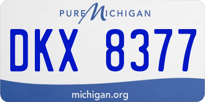 MI license plate DKX8377