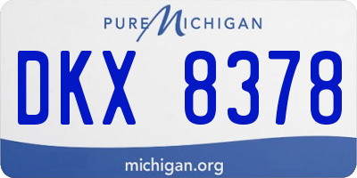 MI license plate DKX8378