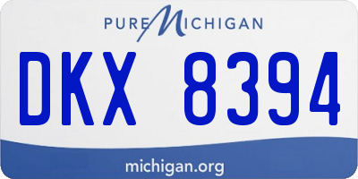 MI license plate DKX8394