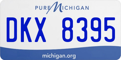 MI license plate DKX8395