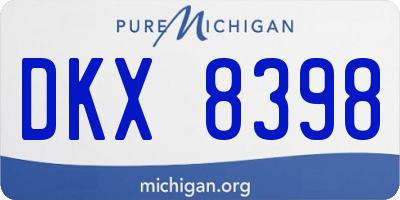 MI license plate DKX8398