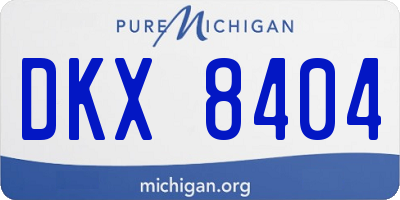MI license plate DKX8404