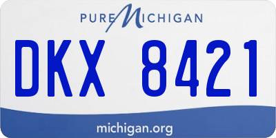 MI license plate DKX8421