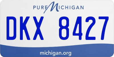 MI license plate DKX8427