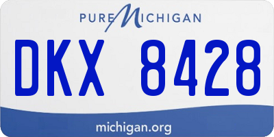 MI license plate DKX8428