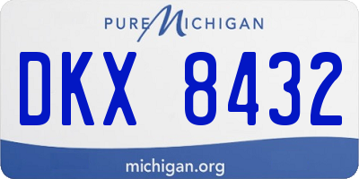 MI license plate DKX8432