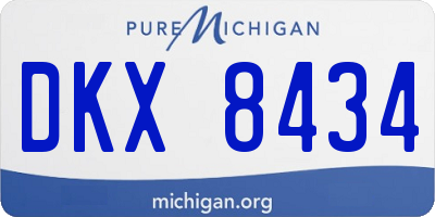 MI license plate DKX8434