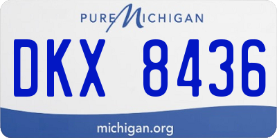 MI license plate DKX8436