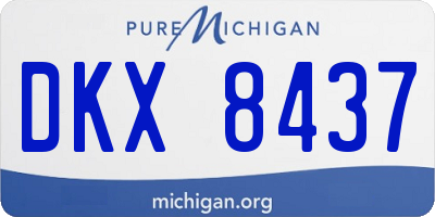 MI license plate DKX8437