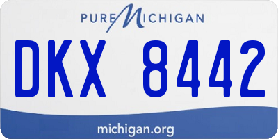 MI license plate DKX8442
