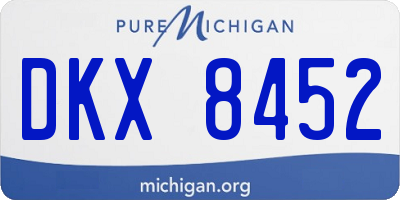 MI license plate DKX8452