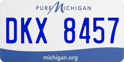 MI license plate DKX8457