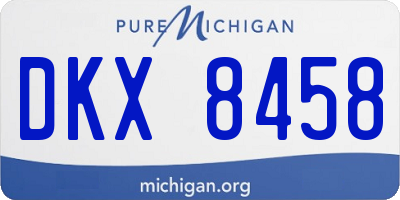 MI license plate DKX8458