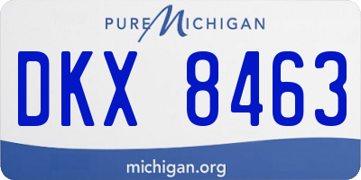MI license plate DKX8463