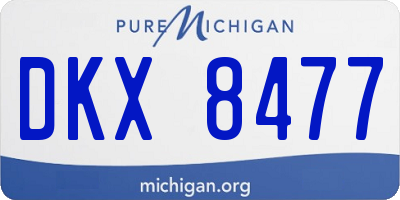 MI license plate DKX8477