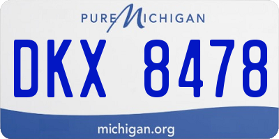 MI license plate DKX8478