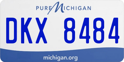 MI license plate DKX8484