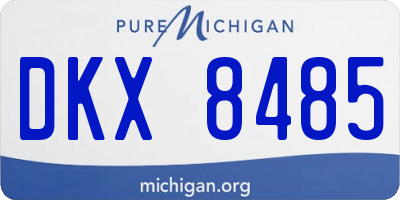 MI license plate DKX8485