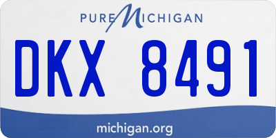 MI license plate DKX8491