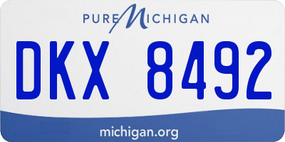 MI license plate DKX8492