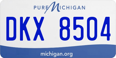 MI license plate DKX8504